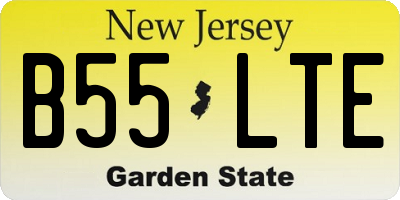 NJ license plate B55LTE