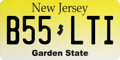 NJ license plate B55LTI