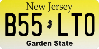 NJ license plate B55LTO