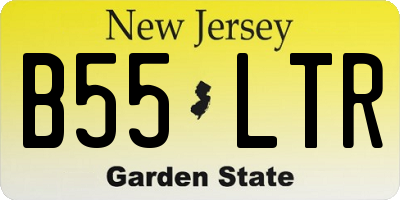 NJ license plate B55LTR