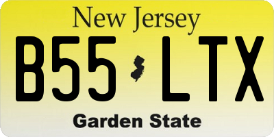 NJ license plate B55LTX