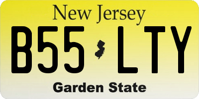 NJ license plate B55LTY