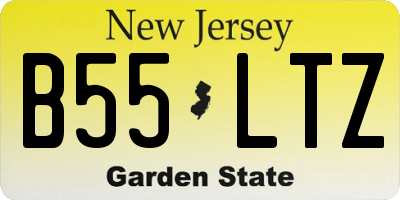 NJ license plate B55LTZ