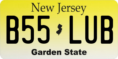 NJ license plate B55LUB