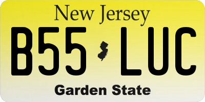 NJ license plate B55LUC
