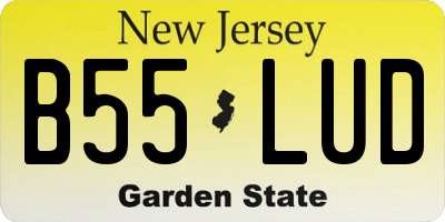 NJ license plate B55LUD