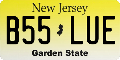 NJ license plate B55LUE