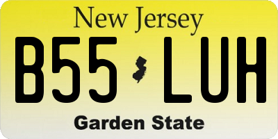 NJ license plate B55LUH