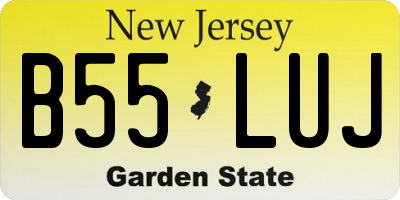 NJ license plate B55LUJ