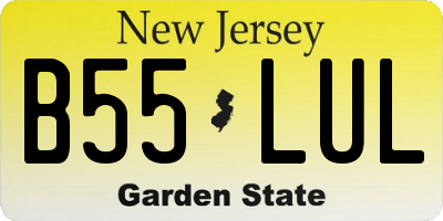 NJ license plate B55LUL