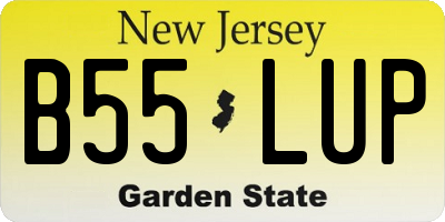 NJ license plate B55LUP