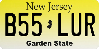 NJ license plate B55LUR