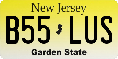 NJ license plate B55LUS