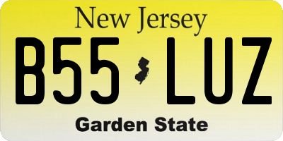 NJ license plate B55LUZ