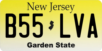 NJ license plate B55LVA