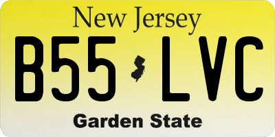 NJ license plate B55LVC