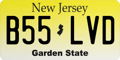 NJ license plate B55LVD