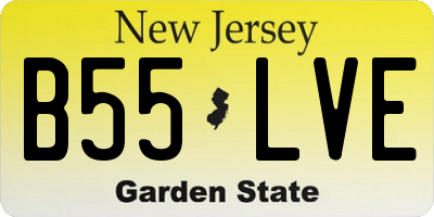 NJ license plate B55LVE