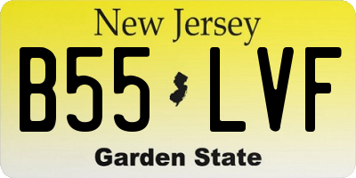 NJ license plate B55LVF