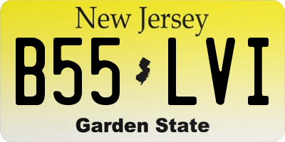NJ license plate B55LVI