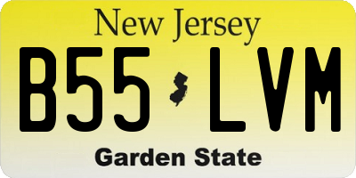 NJ license plate B55LVM