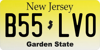 NJ license plate B55LVO