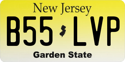 NJ license plate B55LVP