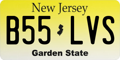 NJ license plate B55LVS