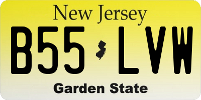 NJ license plate B55LVW
