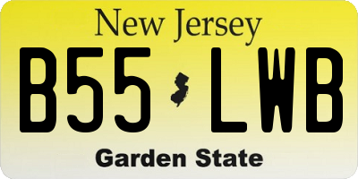 NJ license plate B55LWB