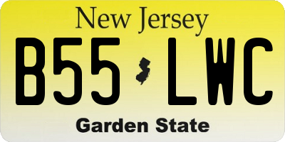 NJ license plate B55LWC