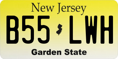 NJ license plate B55LWH