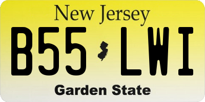 NJ license plate B55LWI