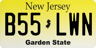 NJ license plate B55LWN