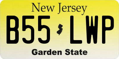 NJ license plate B55LWP