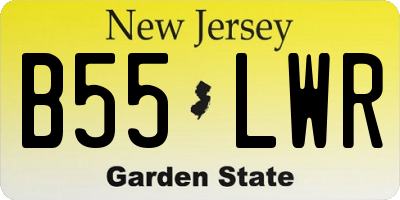 NJ license plate B55LWR