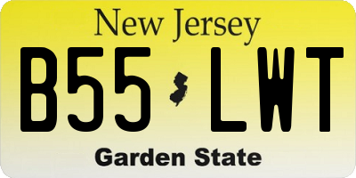 NJ license plate B55LWT