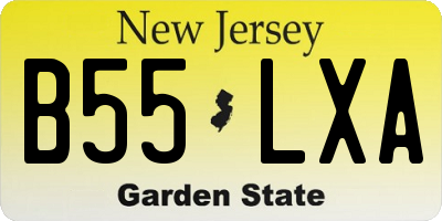 NJ license plate B55LXA
