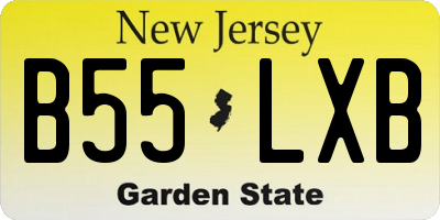 NJ license plate B55LXB