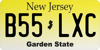 NJ license plate B55LXC