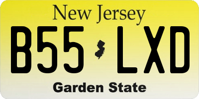 NJ license plate B55LXD