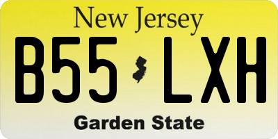 NJ license plate B55LXH