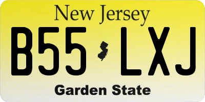 NJ license plate B55LXJ