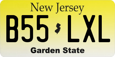 NJ license plate B55LXL