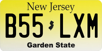 NJ license plate B55LXM