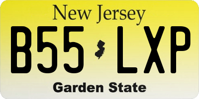 NJ license plate B55LXP