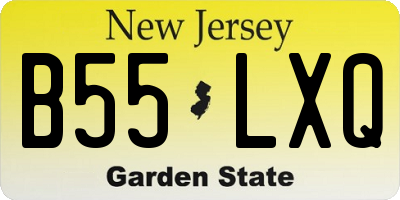 NJ license plate B55LXQ