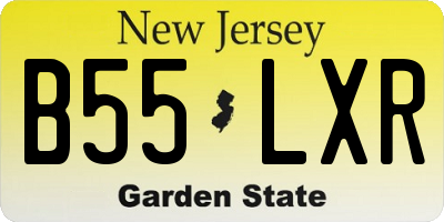 NJ license plate B55LXR