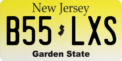 NJ license plate B55LXS