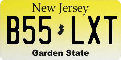 NJ license plate B55LXT